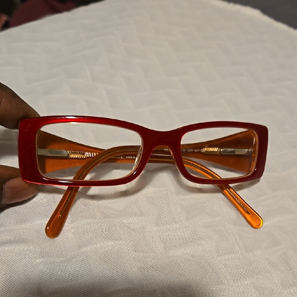Miu Miu Red and Orange Glasses